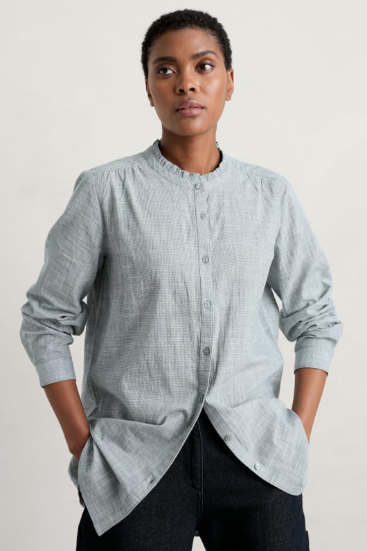Grey longline shirt outlet