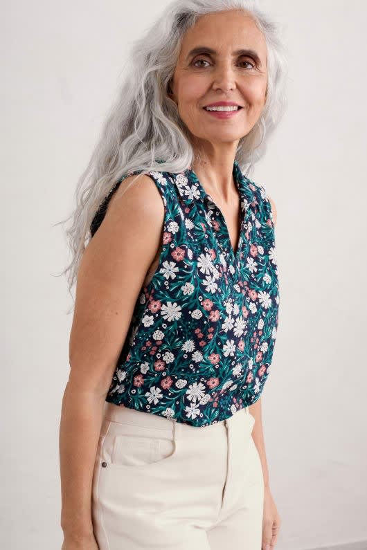 Helford Dip Sleeveless Jersey Top