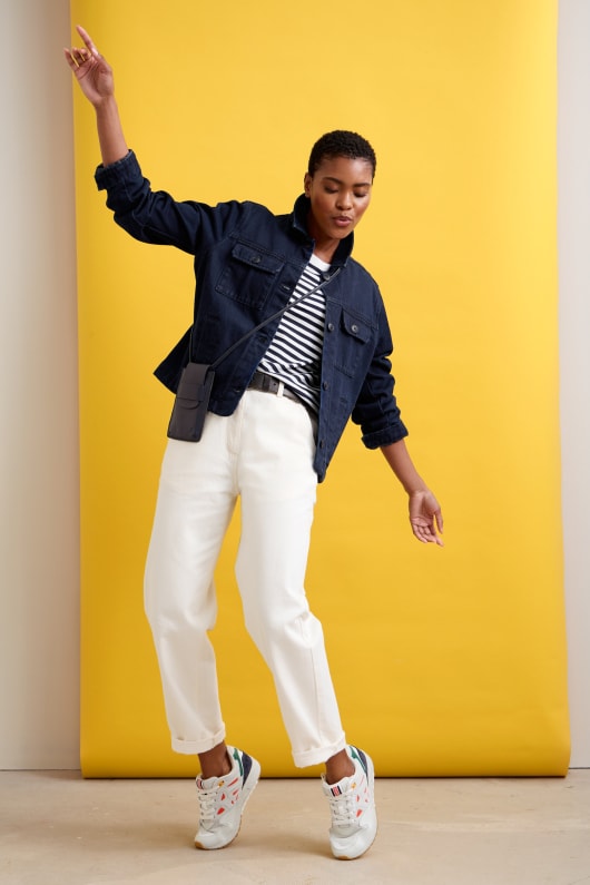 Yellow straight leg jeans on sale