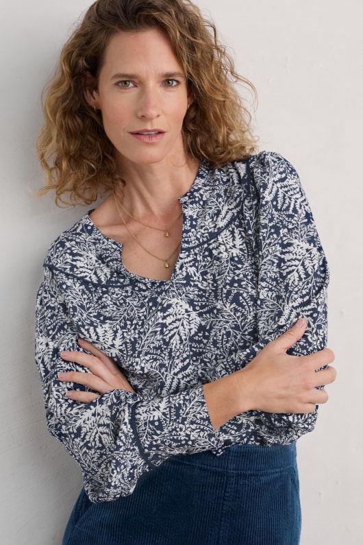 Printed Relaxed Fit Top | Seasalt Cornwall - Seasalt Cornwall
