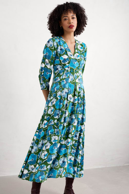 Printed Above Ankle Dress Seasalt Cornwall Seasalt Cornwall