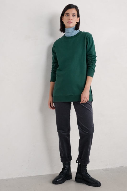 Longline sweatshirt top