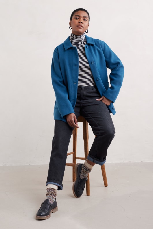 Wool mix jacket outlet