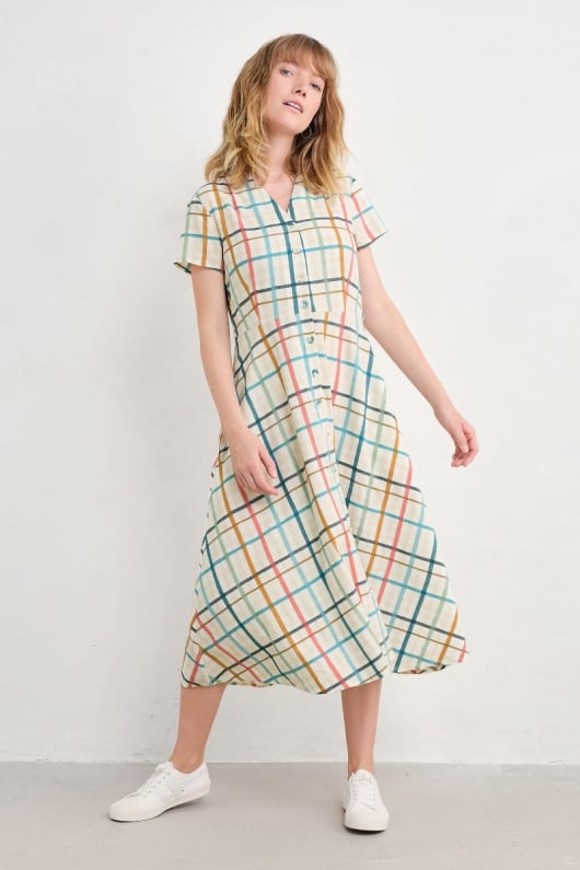Carved Wood Midi Dress