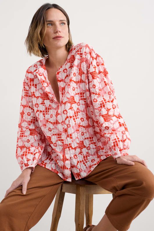 Radiance Floral Shirt Model Image