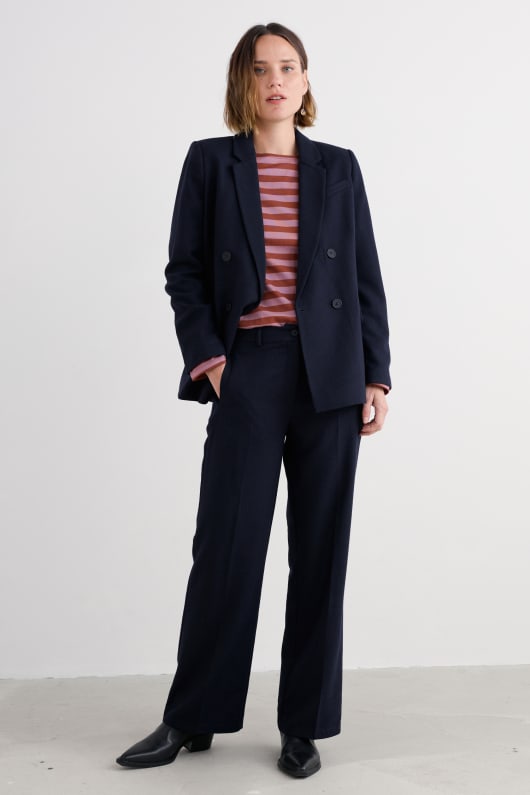 Lowena Wool-blend Straight Leg Suit Trousers Image