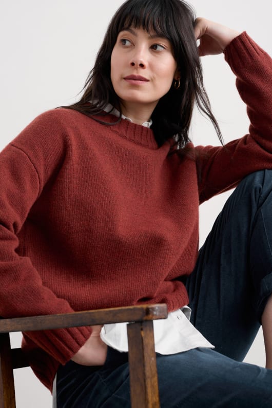 Evening Bay Crew Neck Jumper Model Image