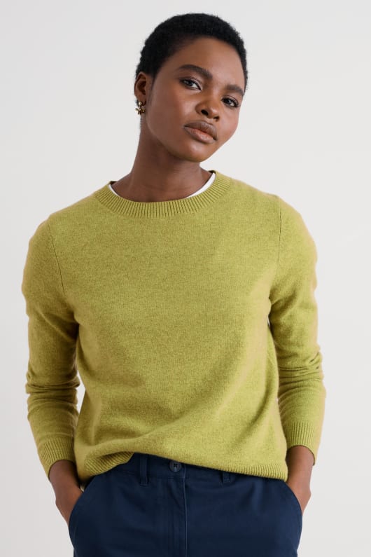 Greeb Rocks Merino Blend Jumper Model Image