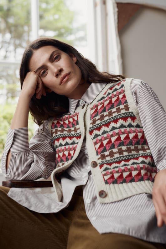 Dawson Pick Fair Isle Vest Model Image