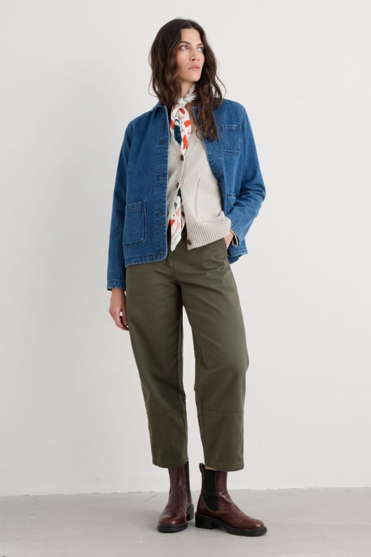 Painted Forms Organic Cotton Barrel Leg Trousers