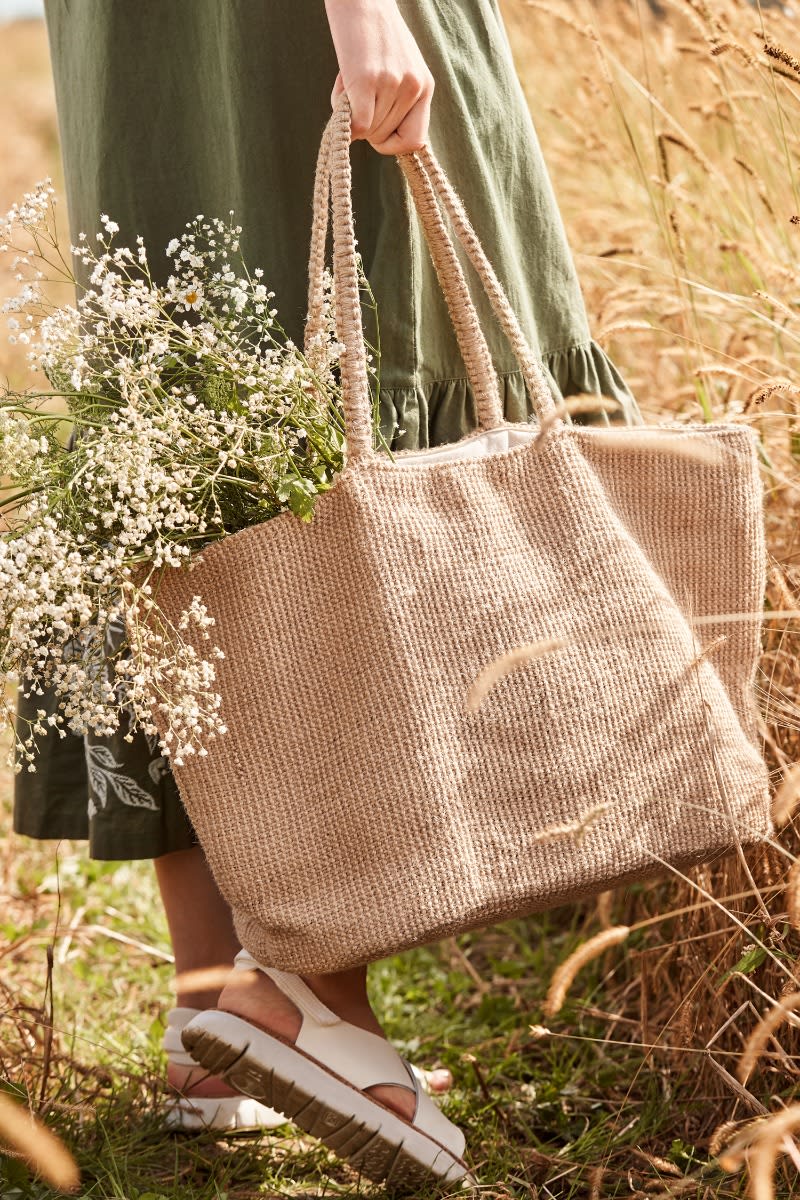 Grassland Jute Basket Bag Seasalt Cornwall