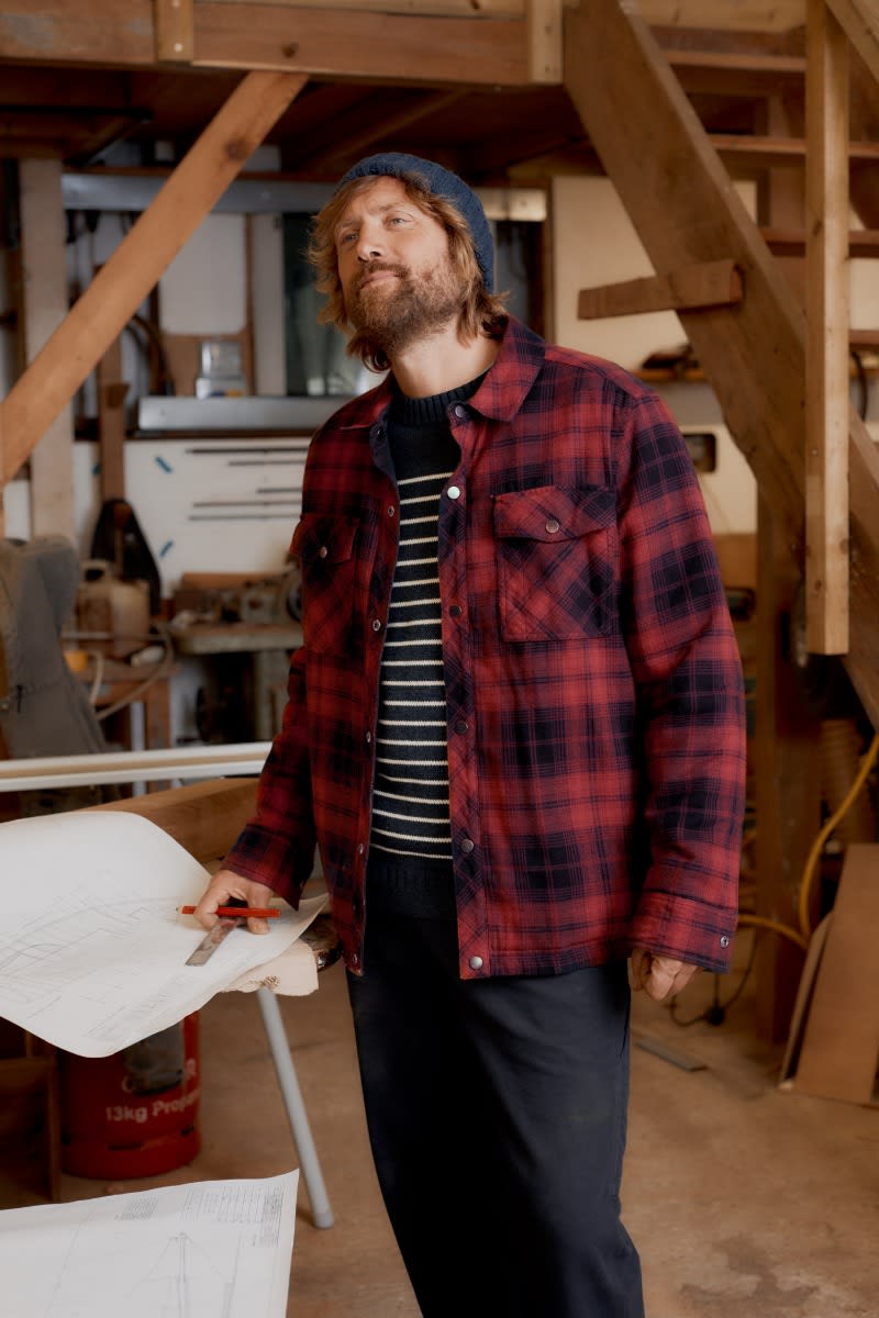 Men s Yardarm Reversible Overshirt Jacket Seasalt Cornwall