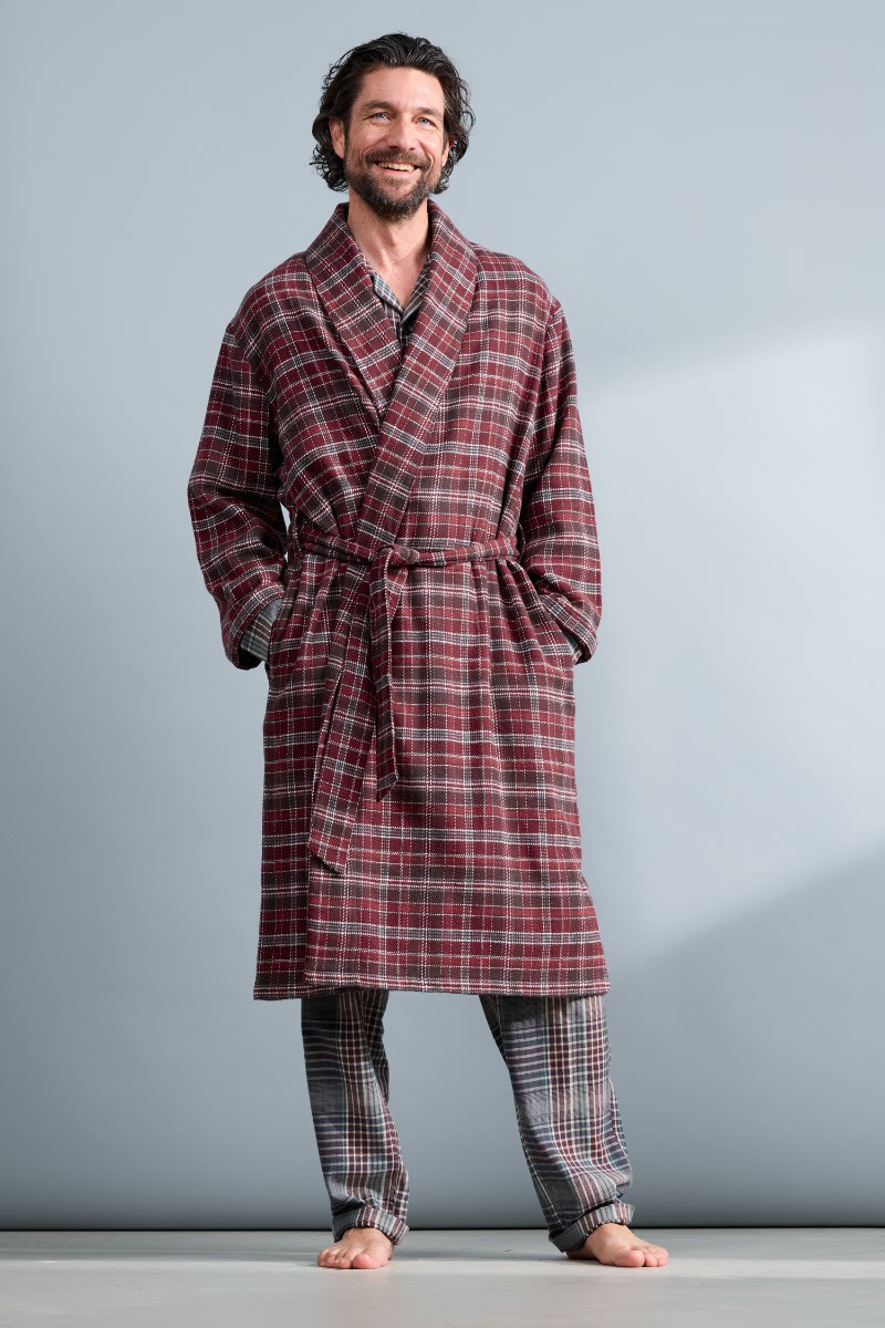 Mens flannel dressing gown shop