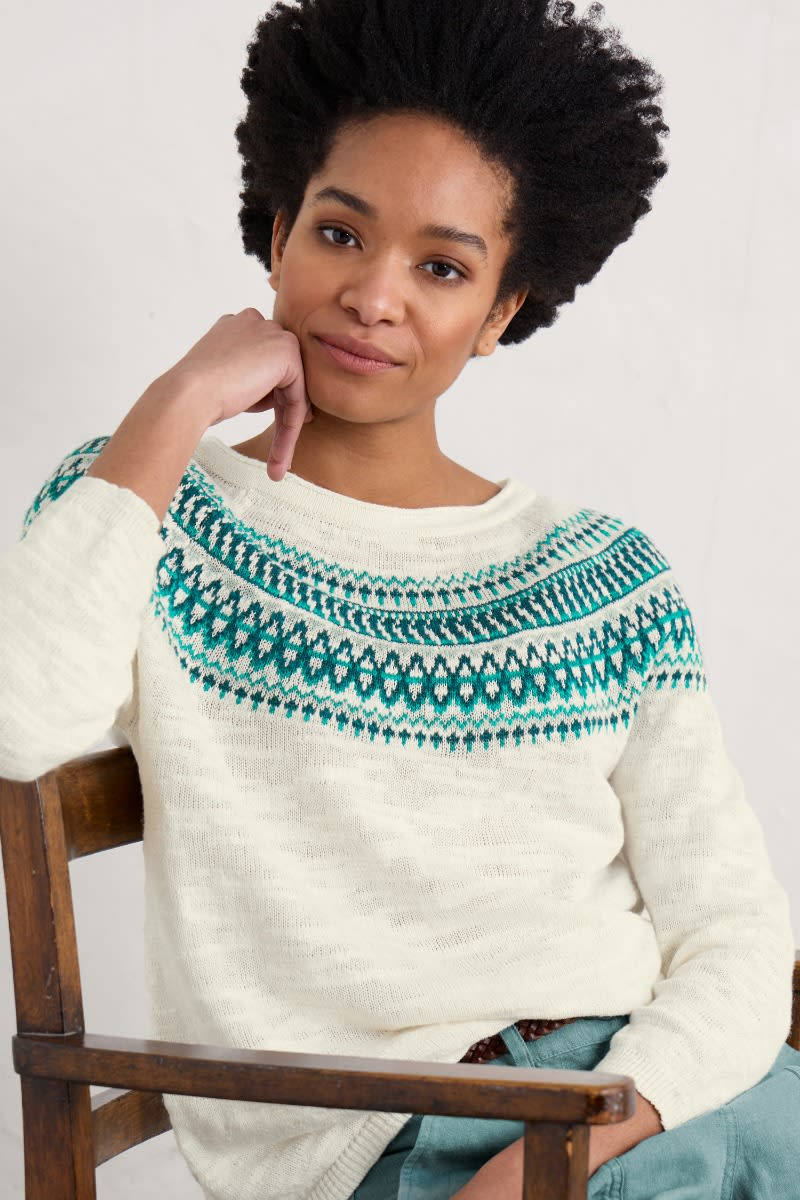 Cotton linen jumper best sale