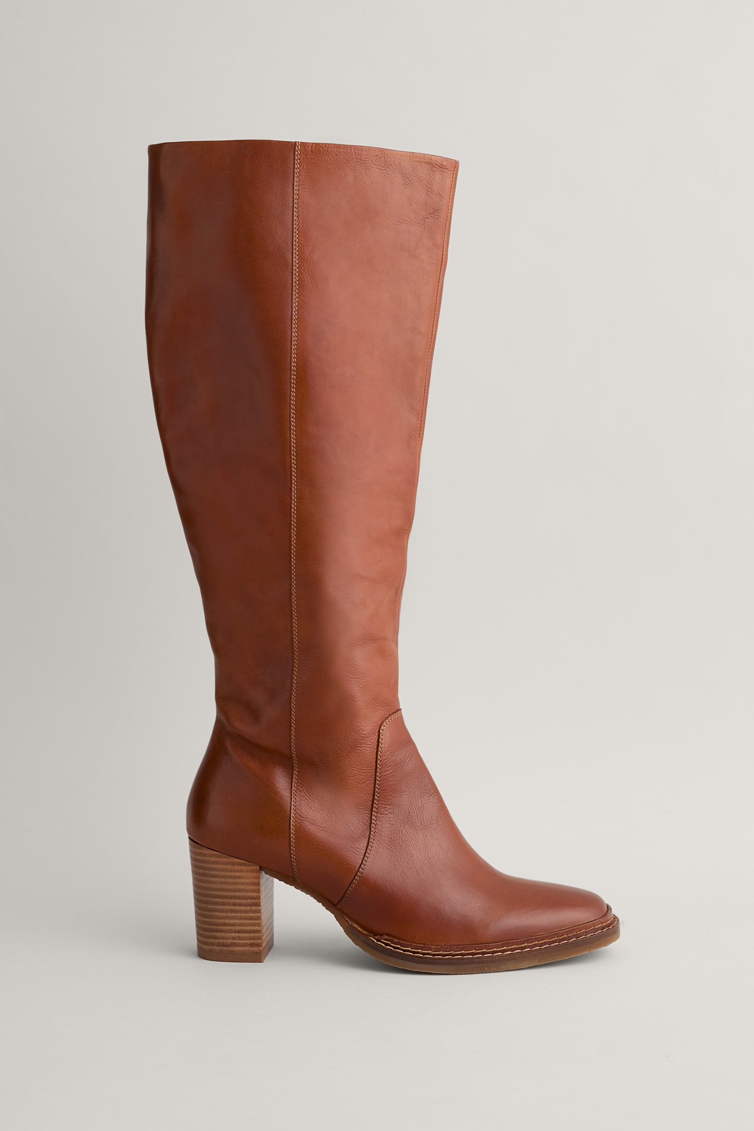 Ivy Walk Knee Length Heeled Leather Boots Seasalt Cornwall