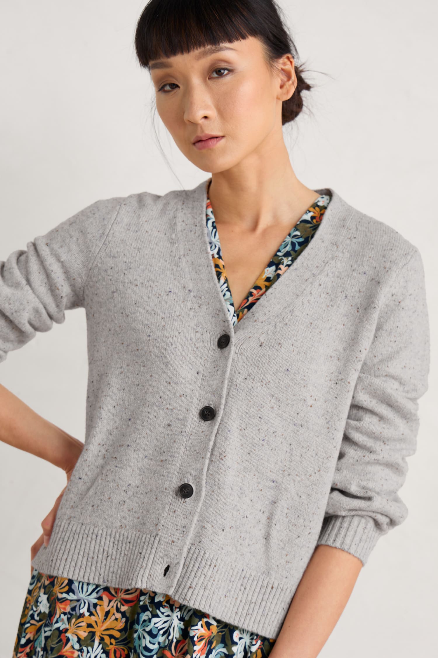 Lambe Creek Organic Cotton Blend V Neck Cardigan Seasalt Cornwall