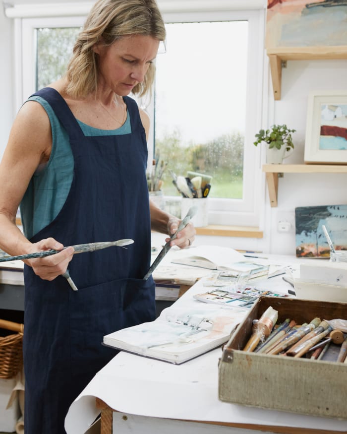 Maxine Rack Artist Meet Maxine Hart, Cornwall-based landscape artist - Seasalt Cornwall